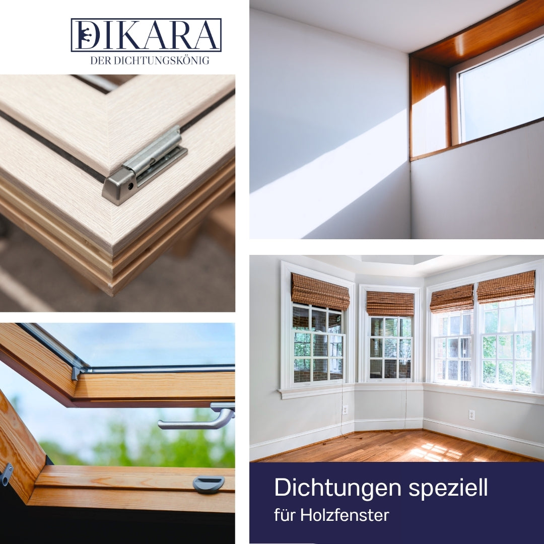 Fensterdichtung für Holzfenster 6mm Nutbreite - 12mm Falzhöhe (Di-5)