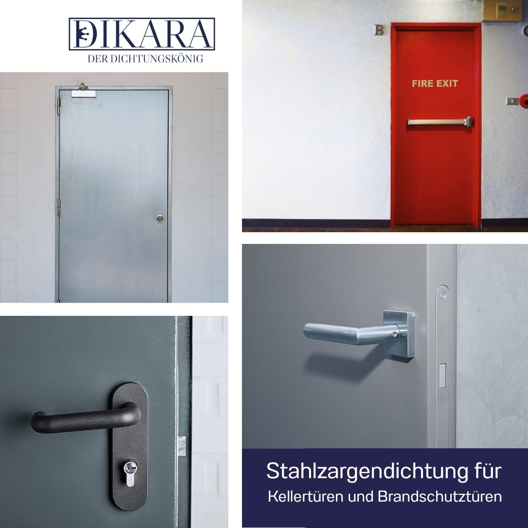 Stahlzargendichtung - Höhe 23,5mm Dichtungsbreite 8mm (Di-9)