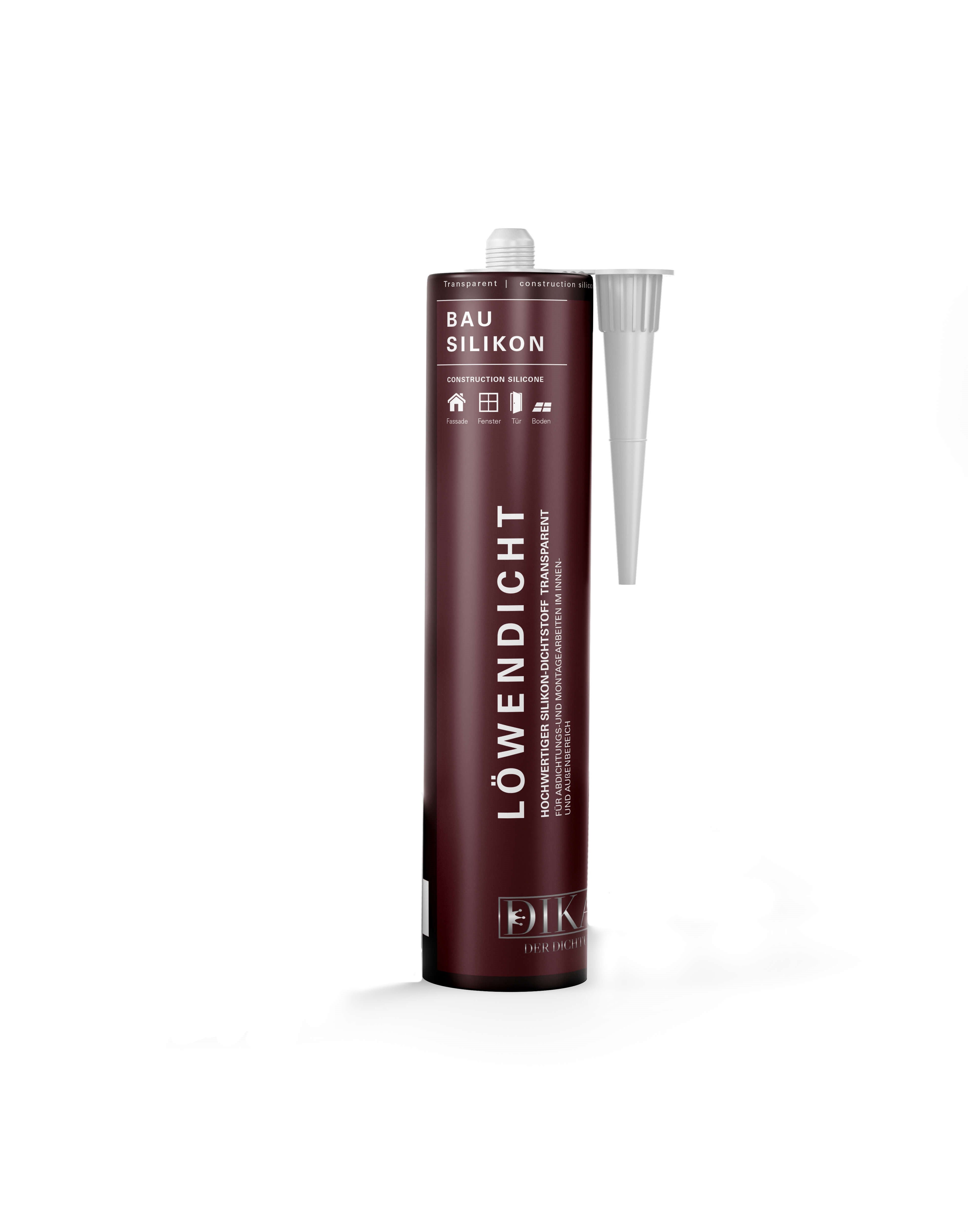 Bausilikon Löwendicht - Universal Silikon Dichtstoff für Innen- & Außenbereich 310 ml