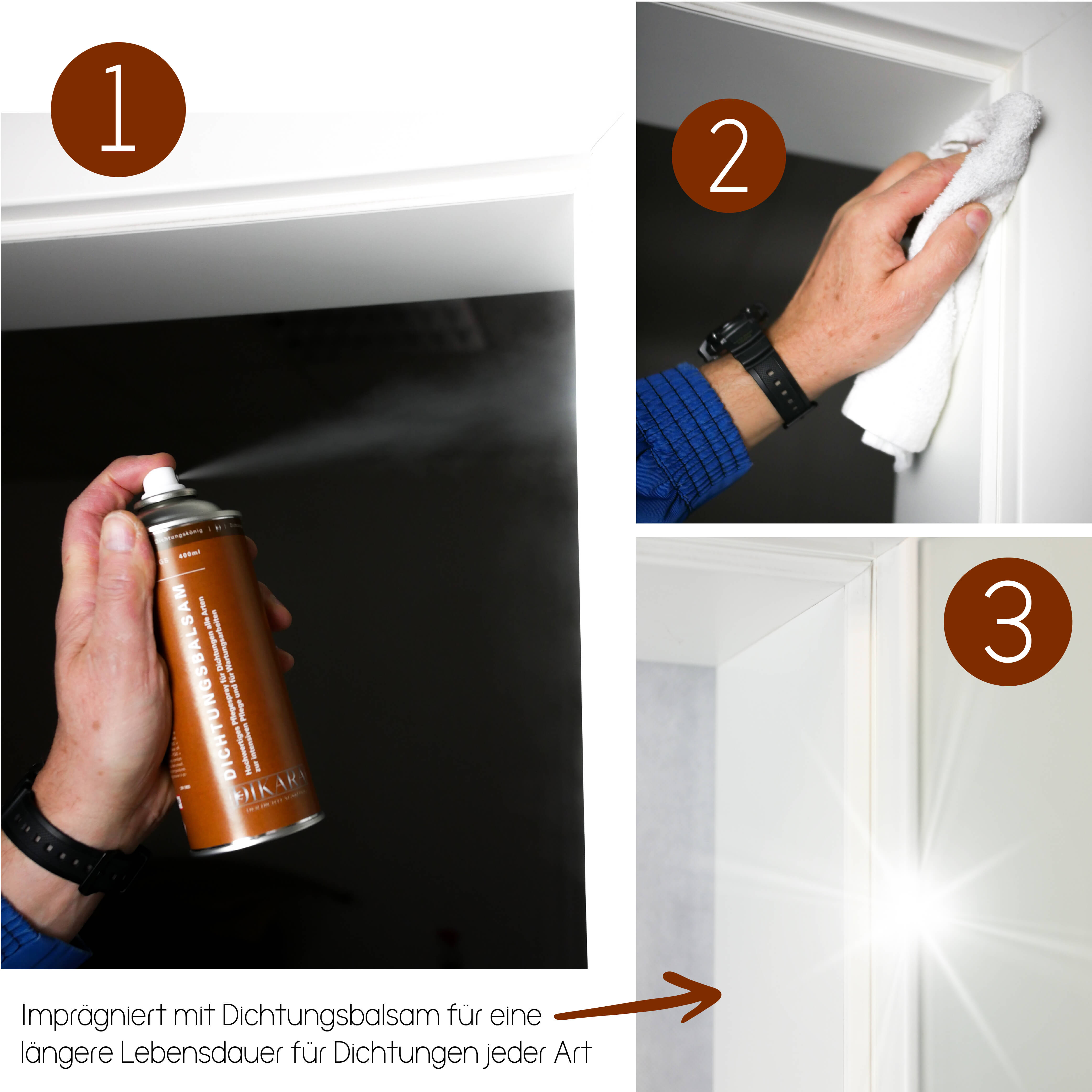 Dikaras Dichtungsbalsam - Premium Dichtungspflege öl- und fettfreies Silikonspray 400 ml