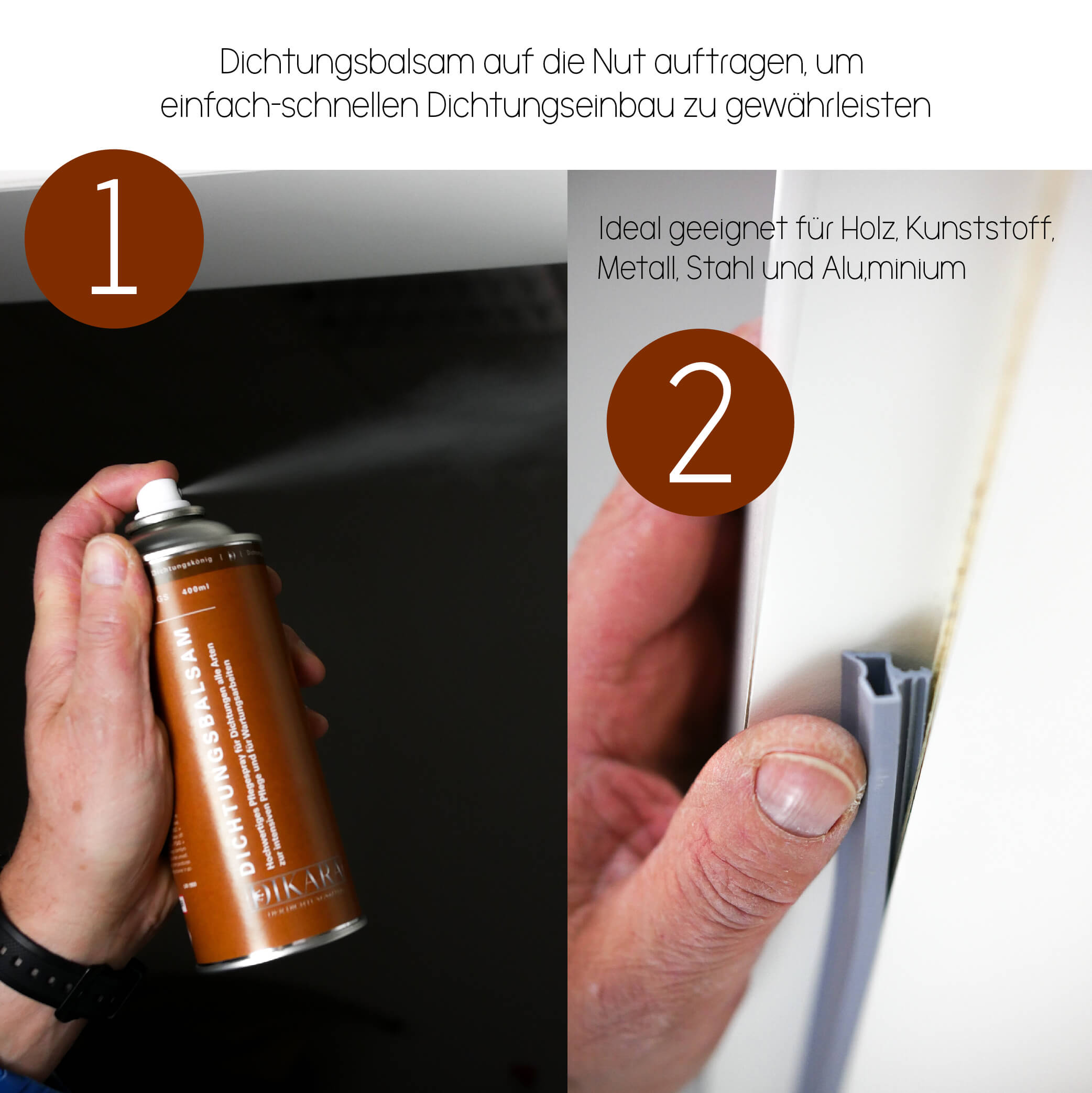 Dikaras Dichtungsbalsam - Premium Dichtungspflege öl- und fettfreies Silikonspray 400 ml