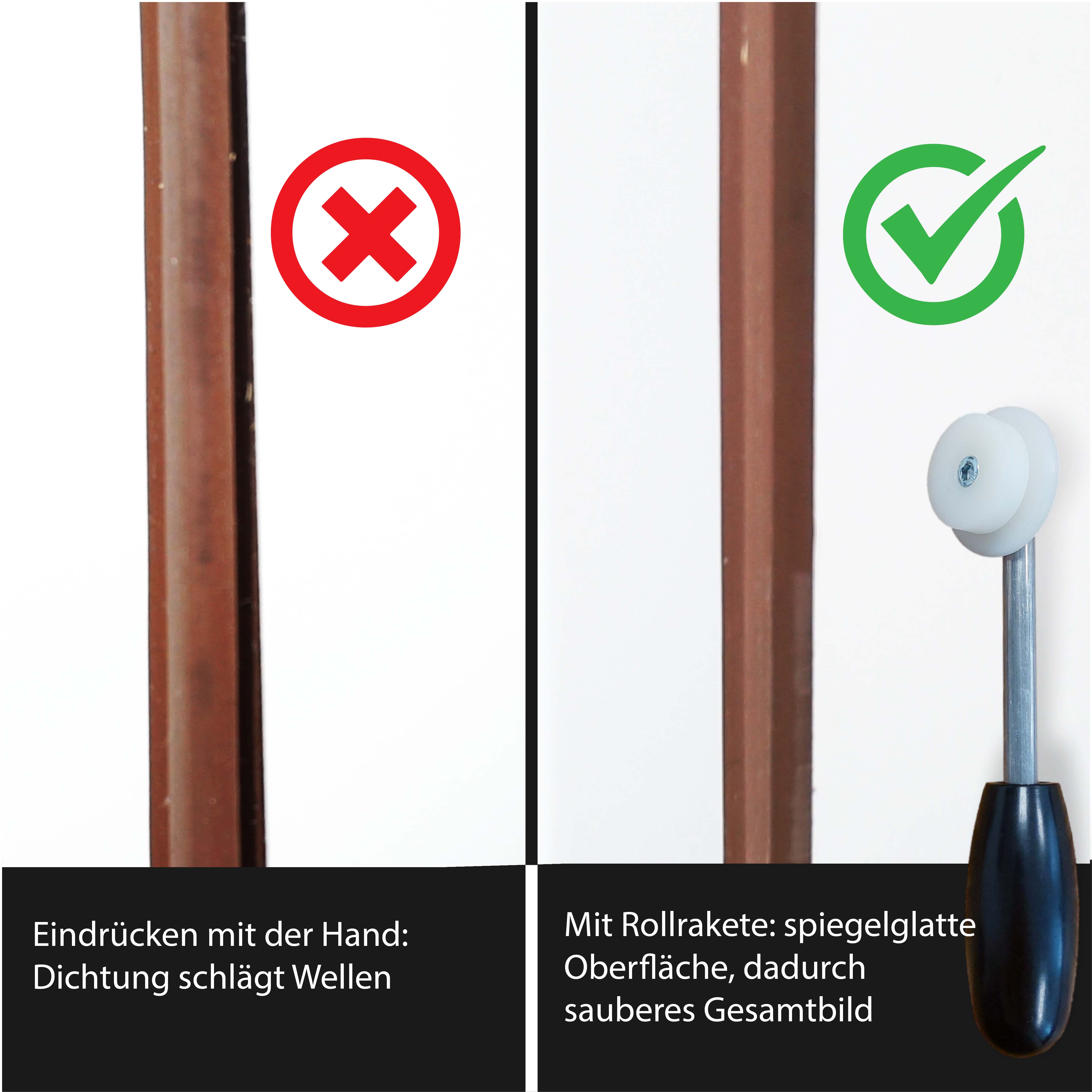 Rollrakete - einfaches Einbauen von Fenster- und Türdichtungen mit dem Dichtungseinroller