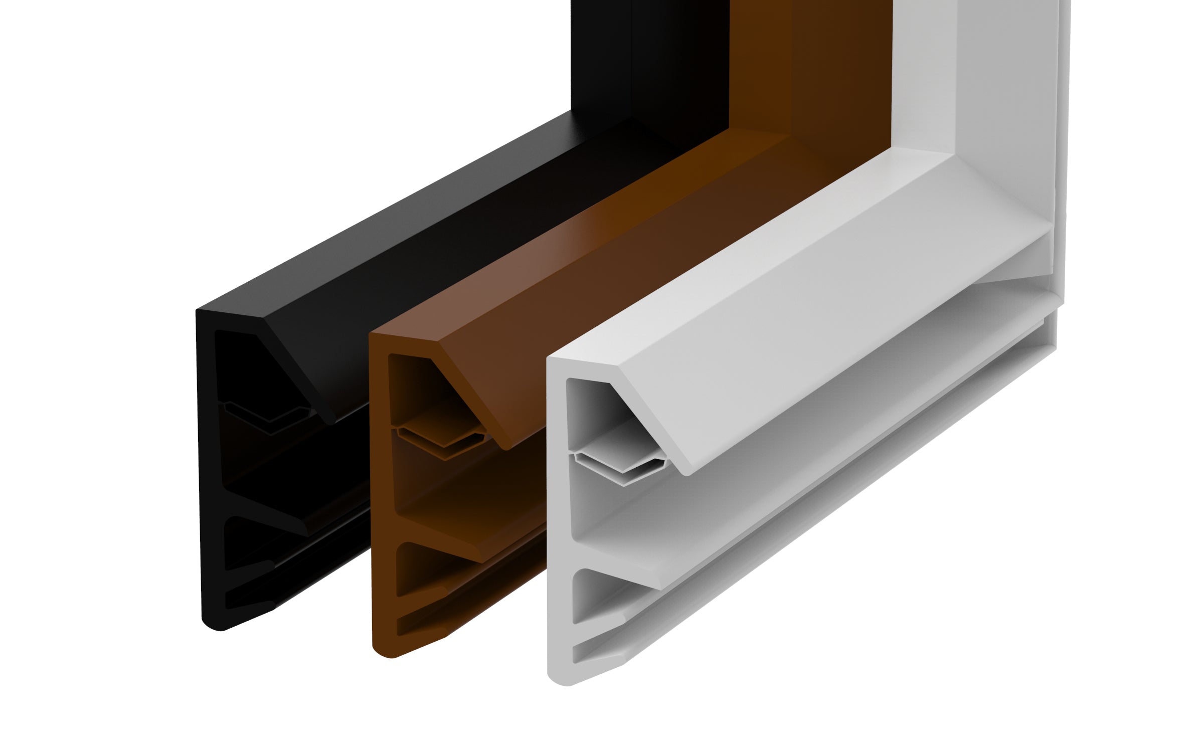 Dichtungsecke (Di-5) | 4x Ecken für Holzfenster | 6mm Nutbreite - 12mm Falzhöhe