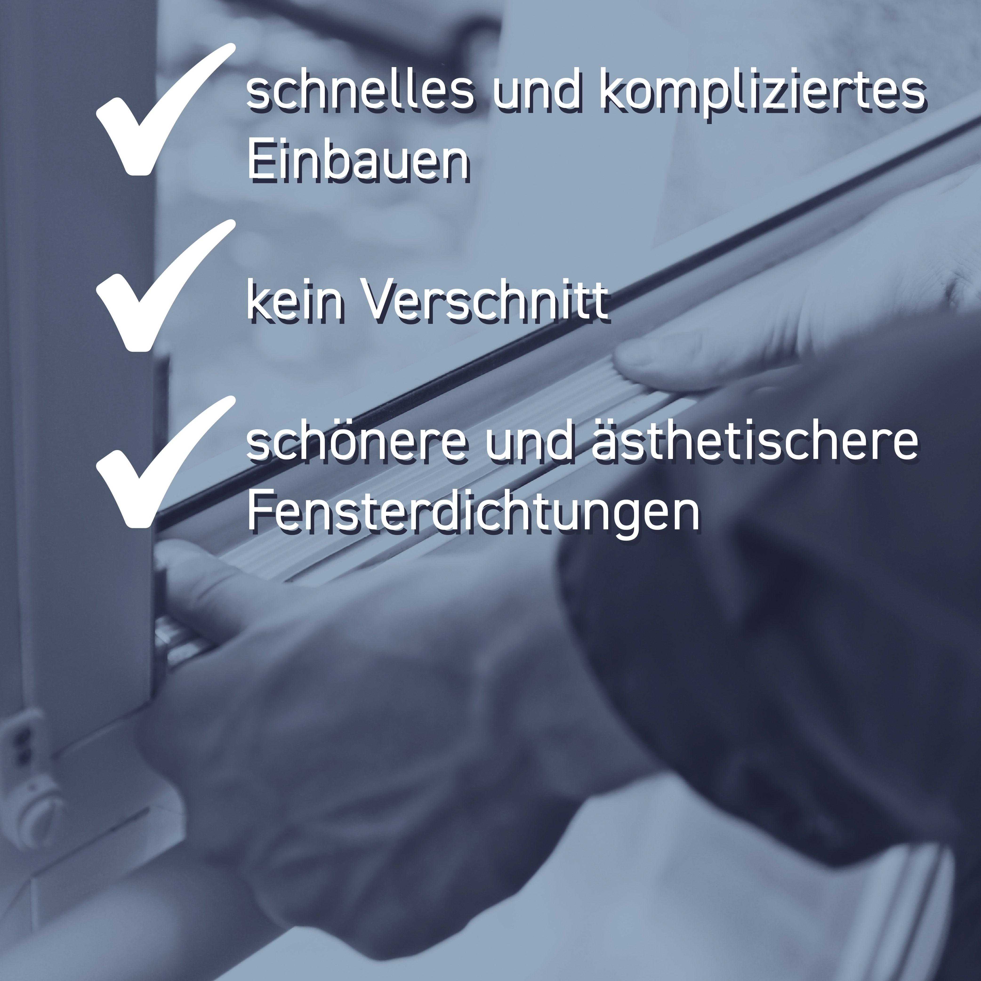 Dichtungsecke (Di-5) | 4x Ecken für Holzfenster | 6mm Nutbreite - 12mm Falzhöhe