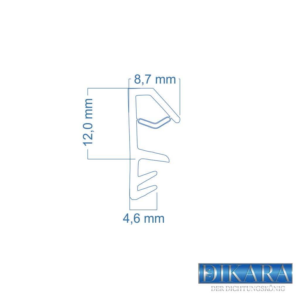 Dichtungsecke (Di-4) | 4x Ecken für Holzfenster | 4,6mm Nutbreite - 12mm Falzhöhe