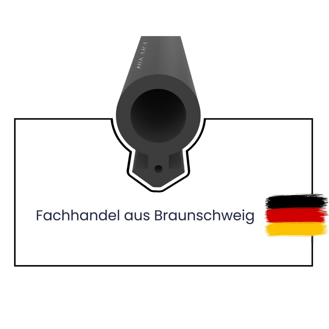 Fensterdichtung - Schlauchdichtung Nutbreite 3,7 mm Falzbreite 6,3 mm (Di-19)