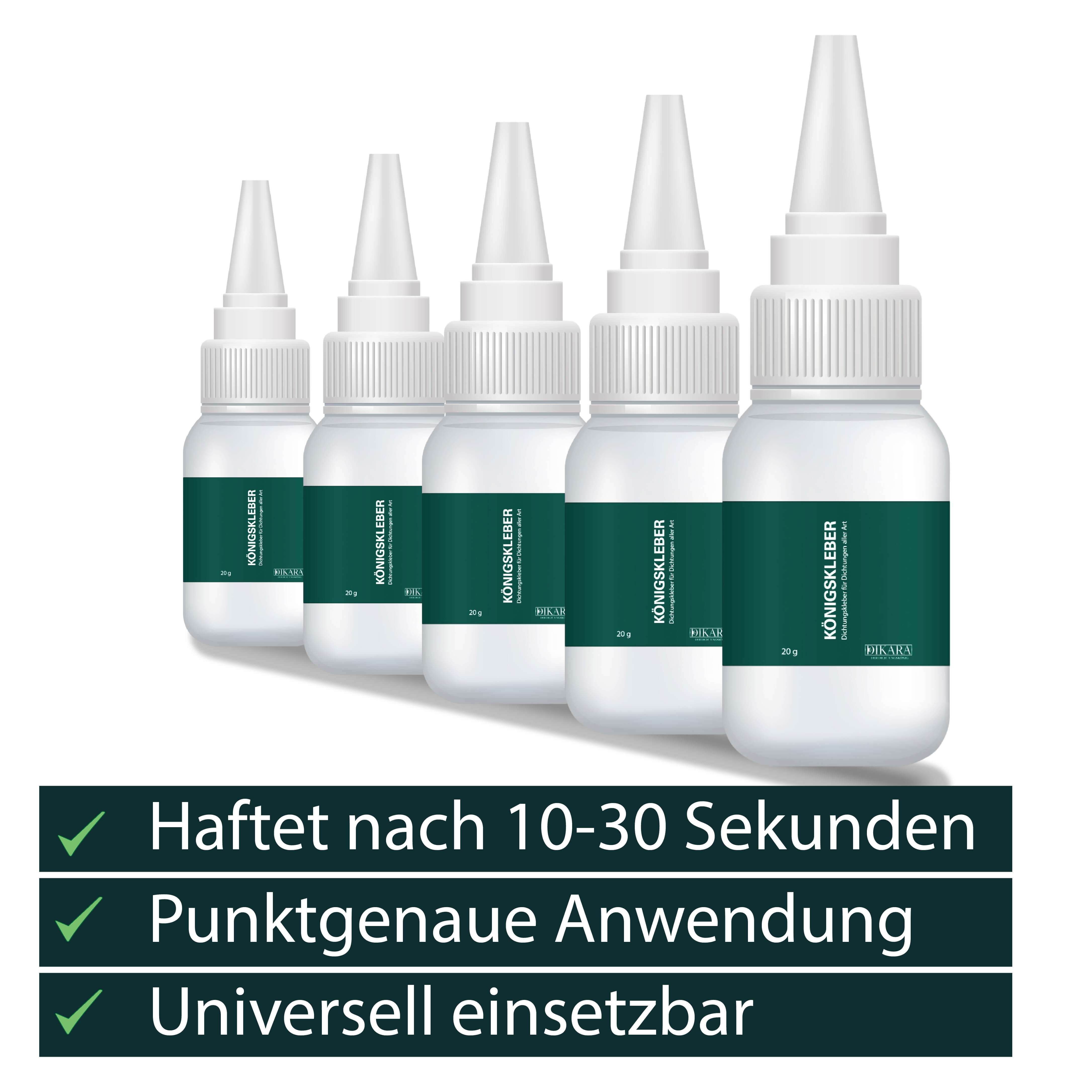 Königskleber extra stark - Alleskleber für Gummidichtung, Holz, Metall, Kunststoff, Leder, 20g