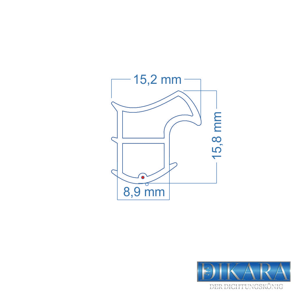 Stahlzargendichtung - Höhe 15,8mm Dichtungsbreite 15,2mm (Di-12)